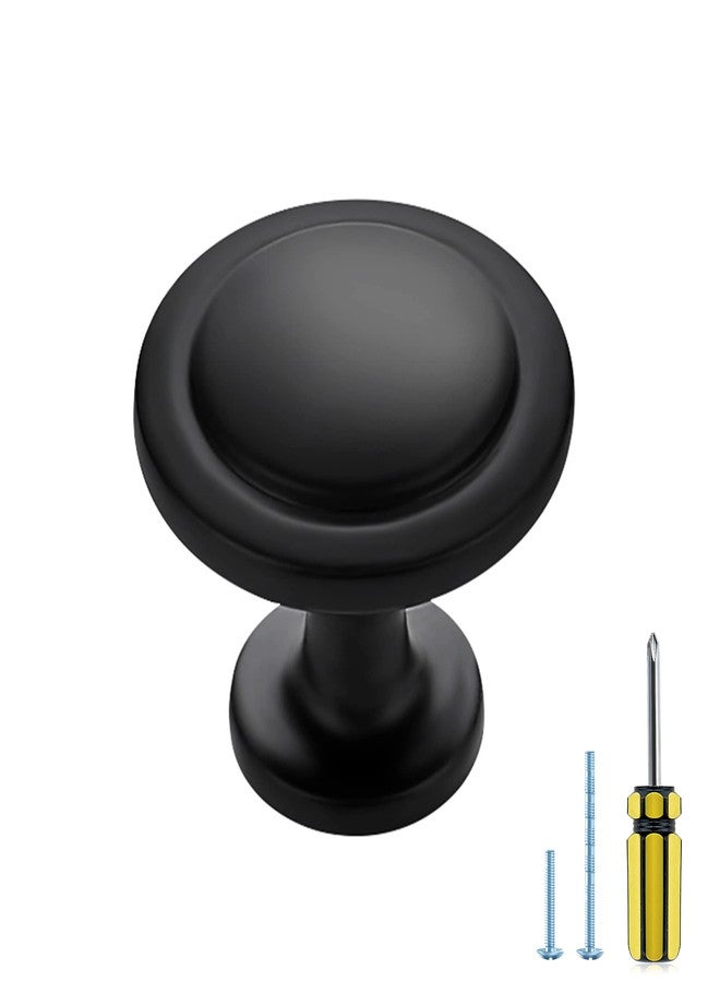 JOY DECOR 20 Pack Kitchen Cabinet Knobs Solid Drawer Knobs Dresser Knobs 1-1/4 Inch Drawer Pulls Matte Black Cabinet Hardware for Dresser Drawers - Image 1
